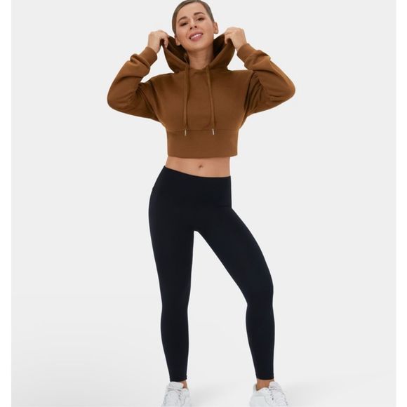 Halara Crop Fleece Sweatshirt Size M - Picture 8 of 11